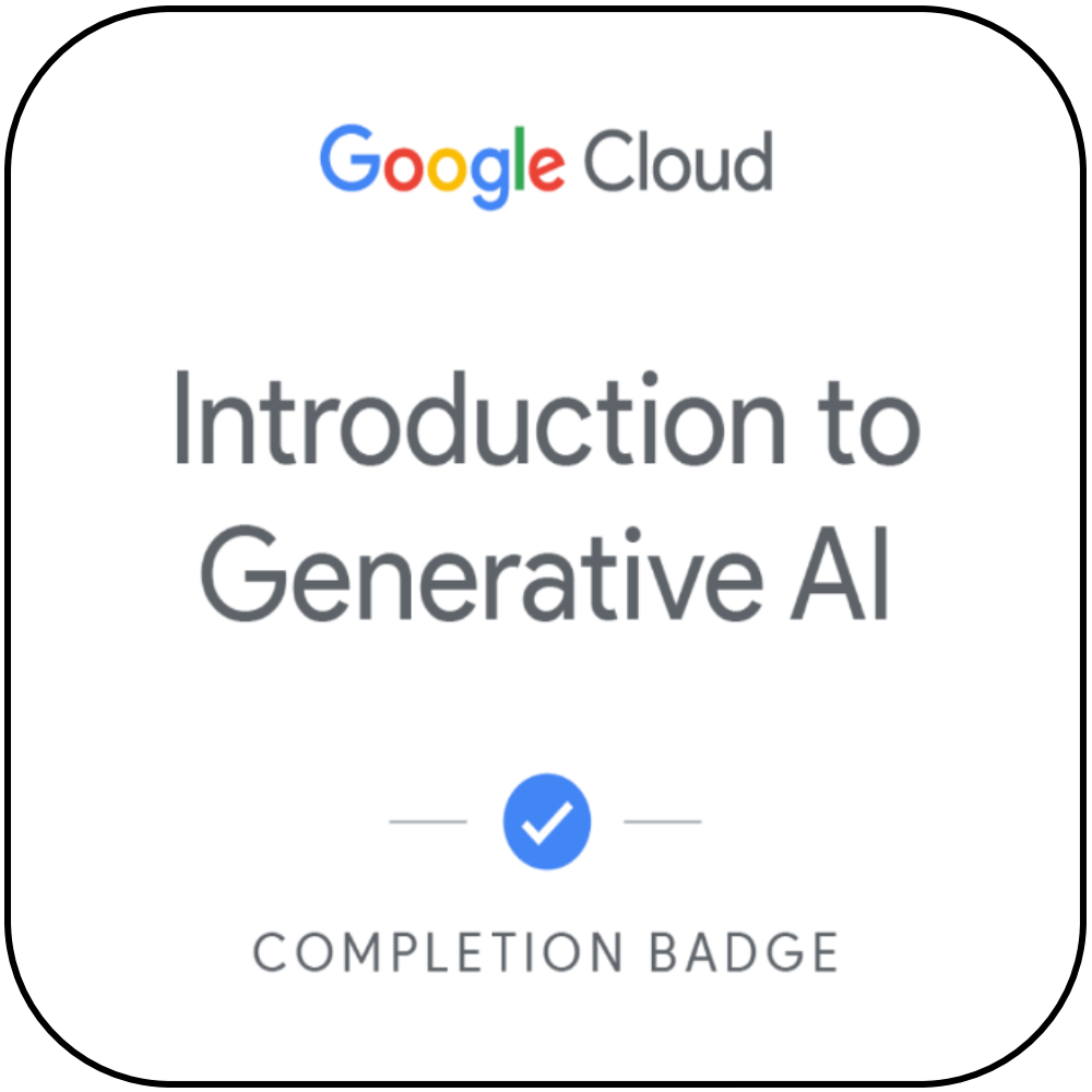 Google Cloud Introduction to Gen AI badge