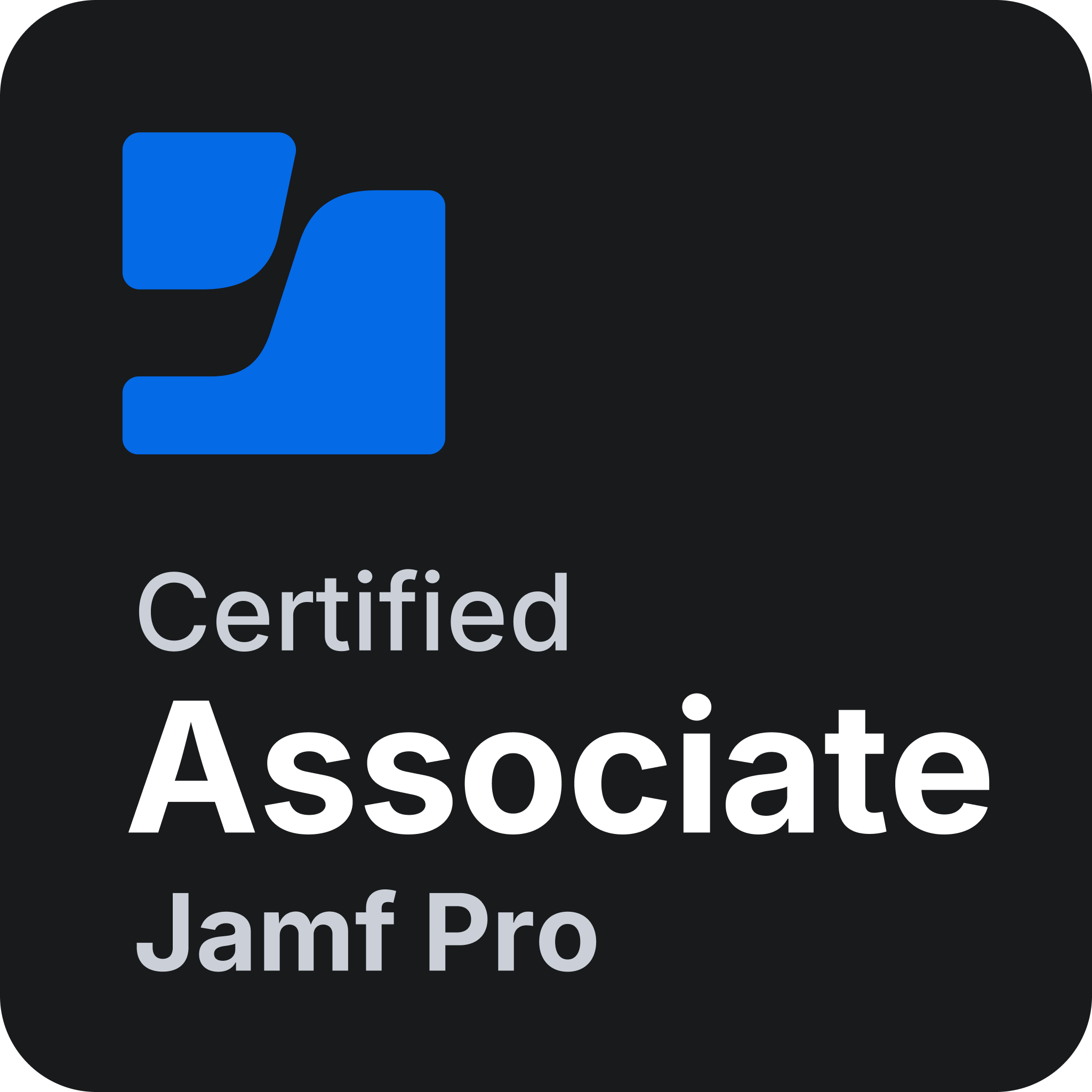 Jamf Certified Associate - Jamf Pro badge