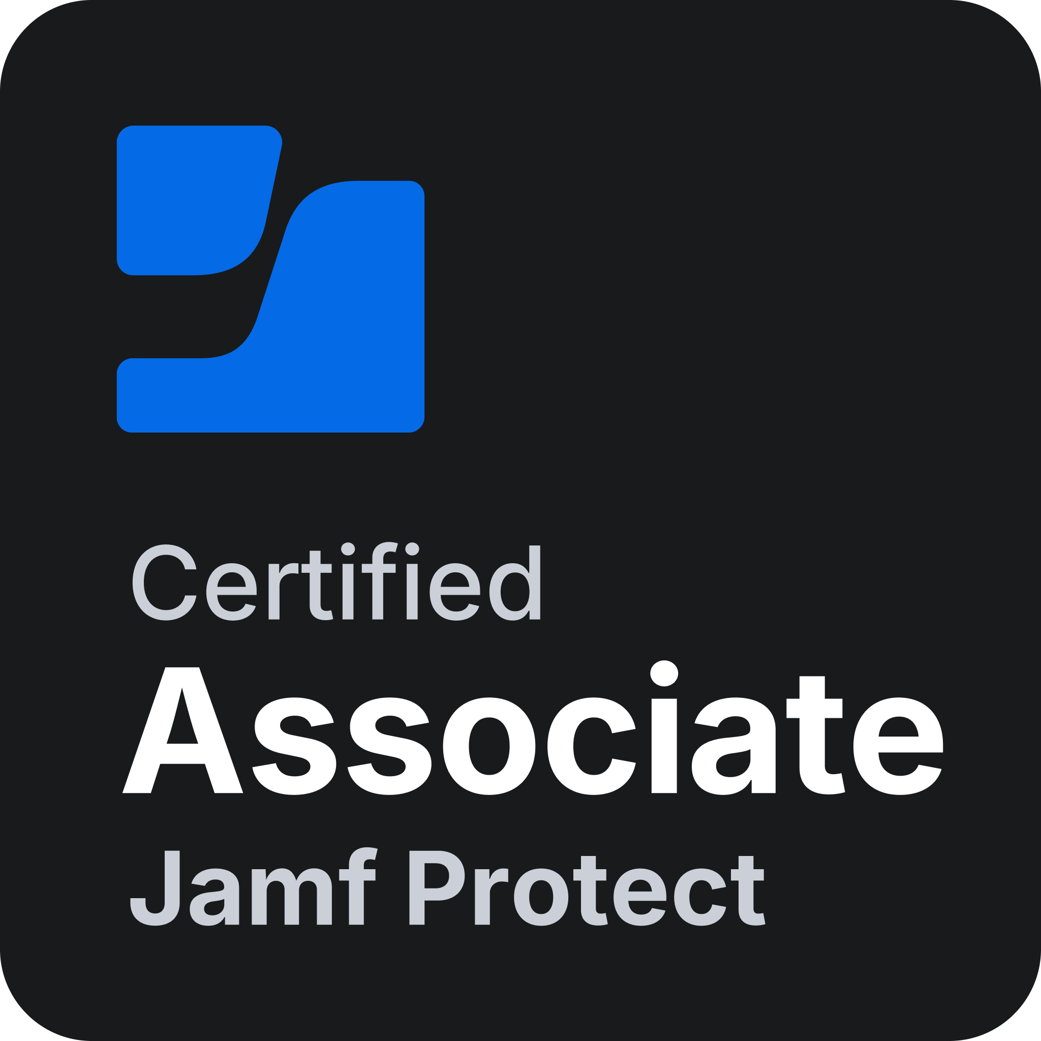 Jamf Certified Associate - Jamf Protect badge